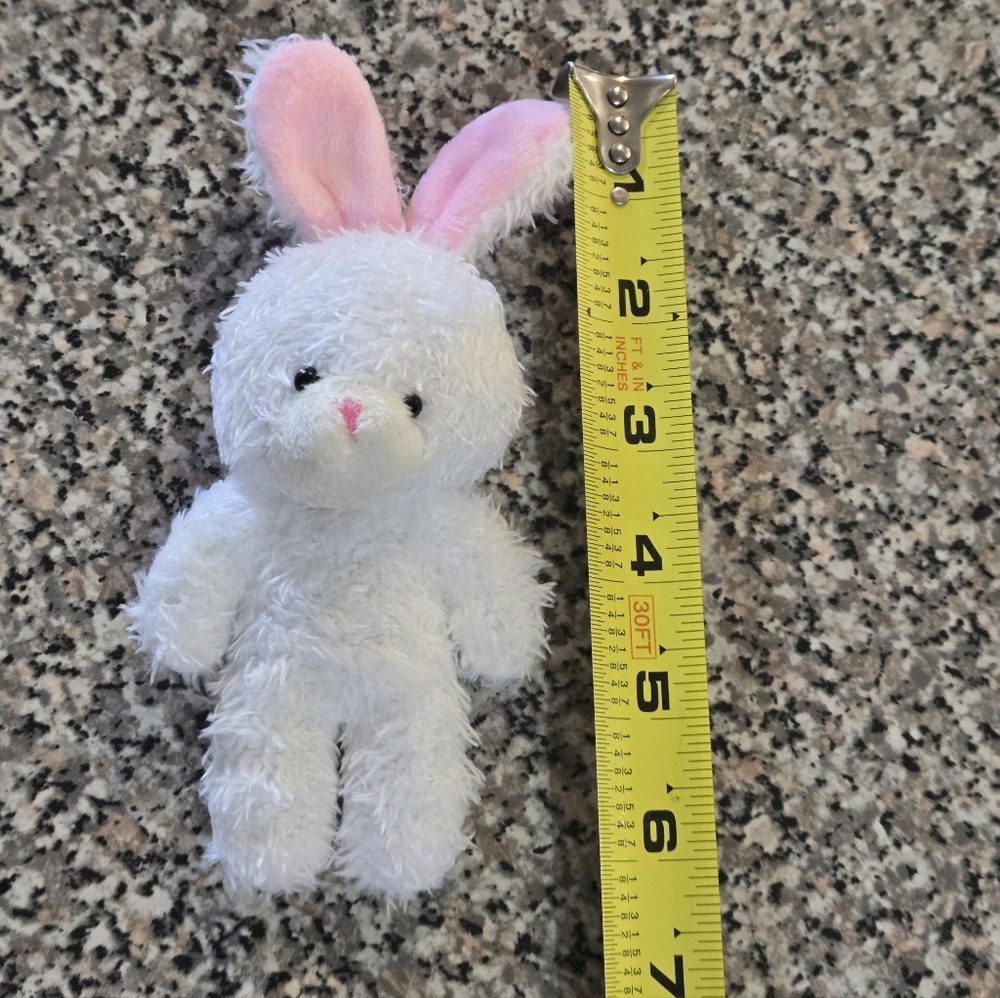 🍒🍒 (Bundle Only) Fluffy White and Pink Bunny Plush Charm - Picture 4 of 5